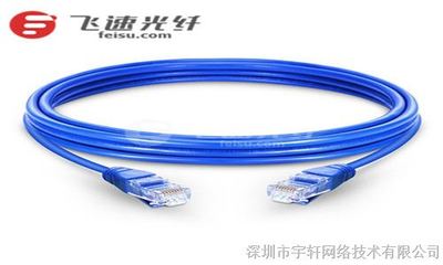 1m Cat5e超五類(lèi)非屏蔽雙絞線(UTP) 卡溝設(shè)計(jì)網(wǎng)絡(luò)跳線PVC外護(hù)套(藍(lán)色)_
